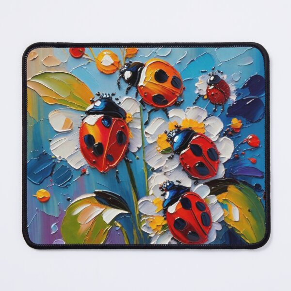 Item preview, Ladybugs on Flowers designed and sold by kultomatic.