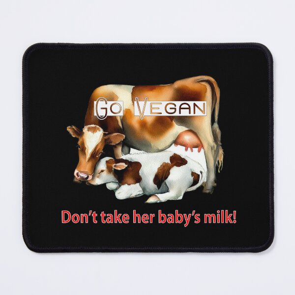 Item preview, Baby cow with mom, Animal Rights, Vegan, Vegan for the animals designed and sold by karinasalwaszka.