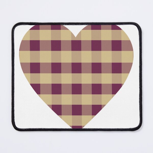 Item preview, Maroon and Gold Plaid Heart designed and sold by Allie Rockhill.