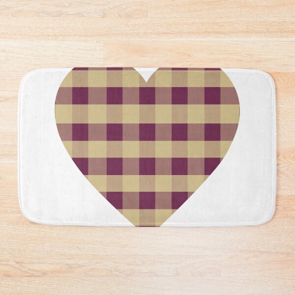 Item preview, Maroon and Gold Plaid Heart designed and sold by Allie Rockhill.