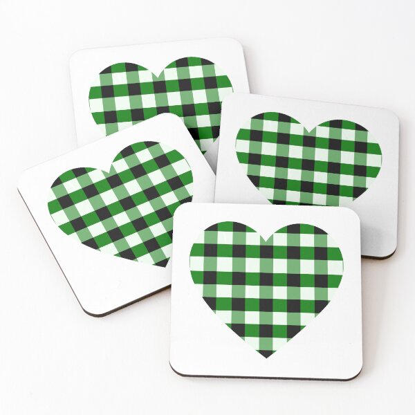 Item preview, Green and Black Plaid Heart designed and sold by Allie Rockhill.