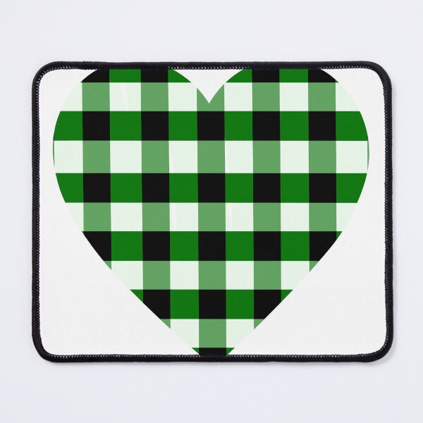 Item preview, Green and Black Plaid Heart designed and sold by Allie Rockhill.