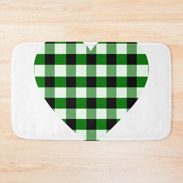Item preview, Green and Black Plaid Heart designed and sold by Allie Rockhill.