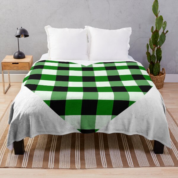 Item preview, Green and Black Plaid Heart designed and sold by Allie Rockhill.