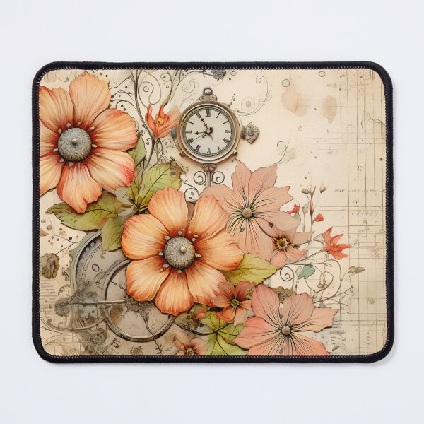 Item preview, Steampunk Flowers on old Manuscript designed and sold by BrandonArtWorld.