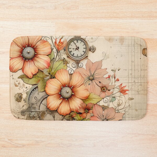 Item preview, Steampunk Flowers on old Manuscript designed and sold by BrandonArtWorld.