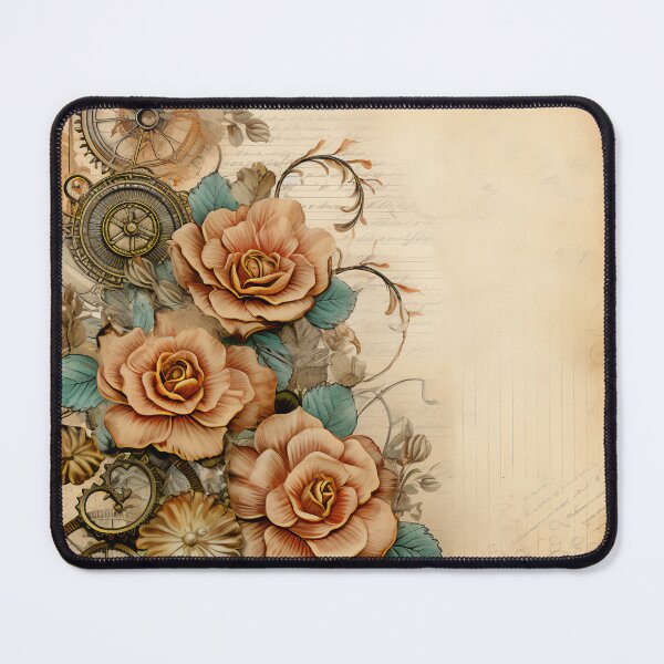 Item preview, Steampunk Flowers on old Manuscript designed and sold by BrandonArtWorld.