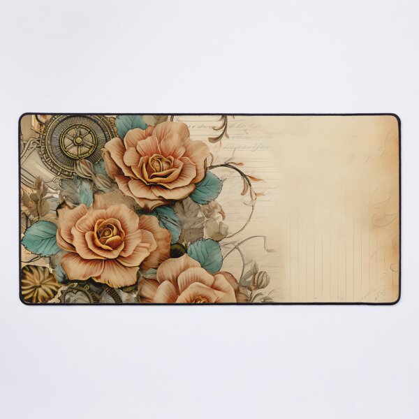 Item preview, Steampunk Flowers on old Manuscript designed and sold by BrandonArtWorld.