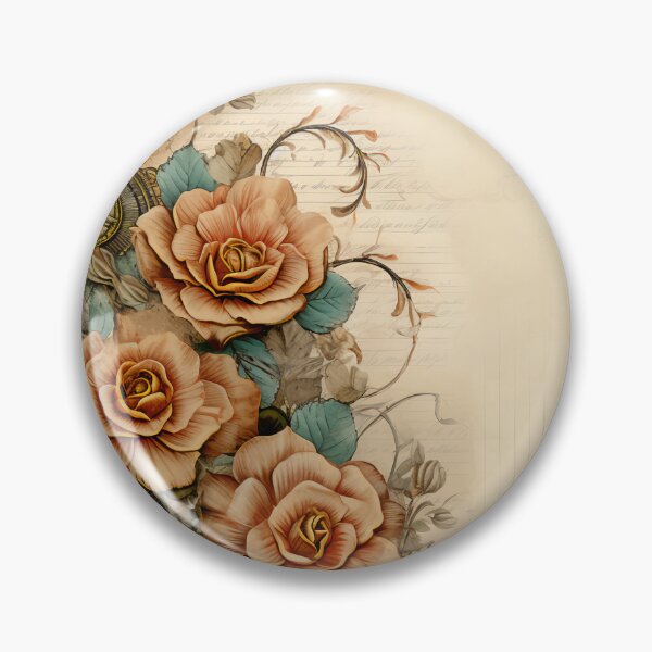 Item preview, Steampunk Flowers on old Manuscript designed and sold by BrandonArtWorld.