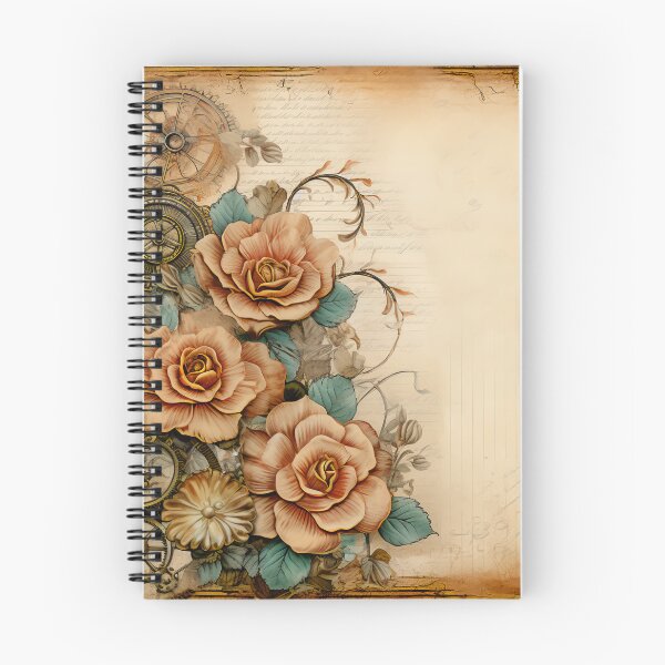Item preview, Steampunk Flowers on old Manuscript designed and sold by BrandonArtWorld.