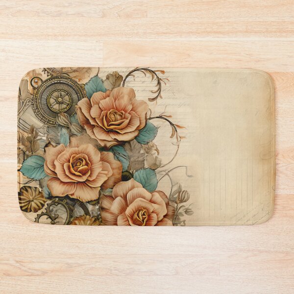 Item preview, Steampunk Flowers on old Manuscript designed and sold by BrandonArtWorld.