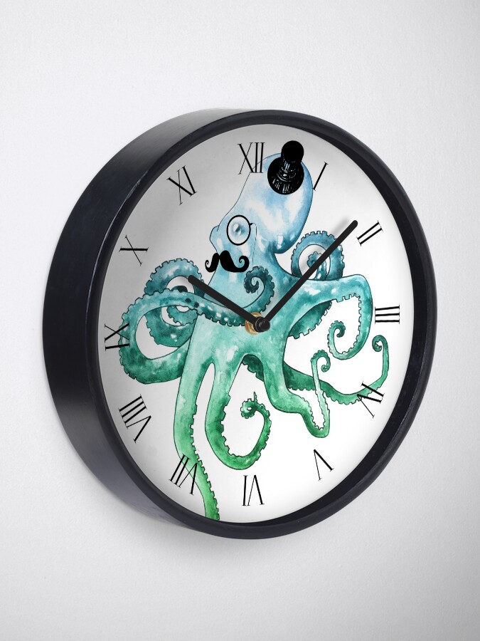 Alternate view of Dapper Octopus Clock