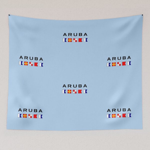 Item preview, Aruba Maritime Nautical Signal Flags Light-Color designed and sold by TinyStarAmerica.