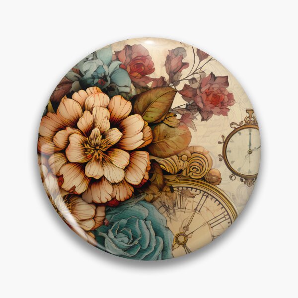 Item preview, Steampunk Flowers on old Manuscript designed and sold by BrandonArtWorld.