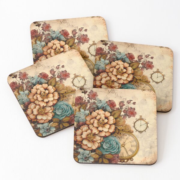 Item preview, Steampunk Flowers on old Manuscript designed and sold by BrandonArtWorld.