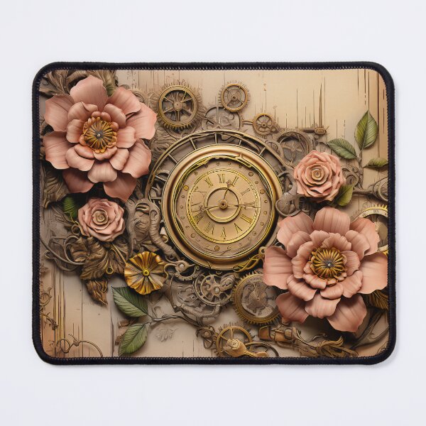 Item preview, Steampunk Flowers on old Manuscript designed and sold by BrandonArtWorld.