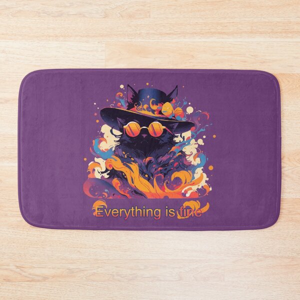 Item preview, Everything is fine fancy black cat designed and sold by etherElric.