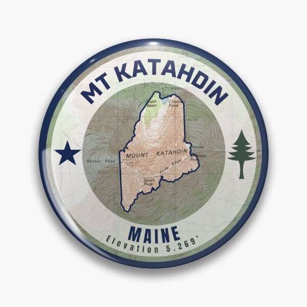 Item preview, Maine Mountain Map - Mt Katahdin (Green) designed and sold by Willz Designz.
