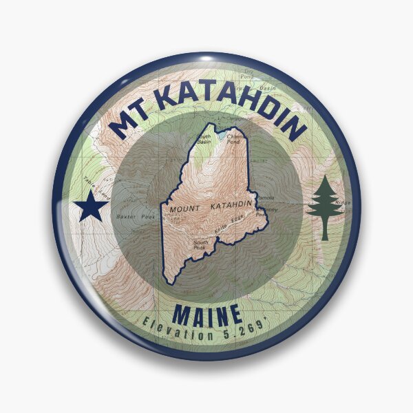Item preview, Maine Mountain Map - Mt Katahdin (No Border) designed and sold by Willz Designz.