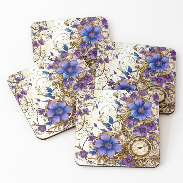 Item preview, Steampunk Flowers on old Manuscript designed and sold by BrandonArtWorld.
