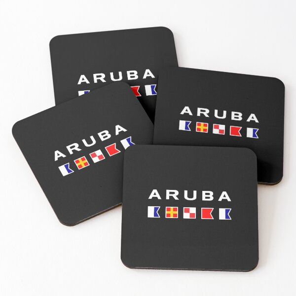 Item preview, Aruba Maritime Nautical Signal Flags Dark Color designed and sold by TinyStarAmerica.