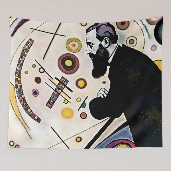 Item preview, Abstract painting of Theodor Herzl designed and sold by ArthurVandelay.
