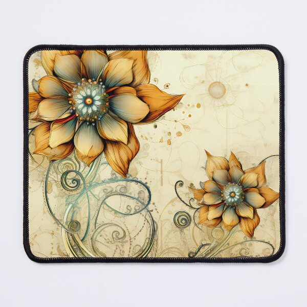 Item preview, Steampunk Flowers on old Manuscript designed and sold by BrandonArtWorld.
