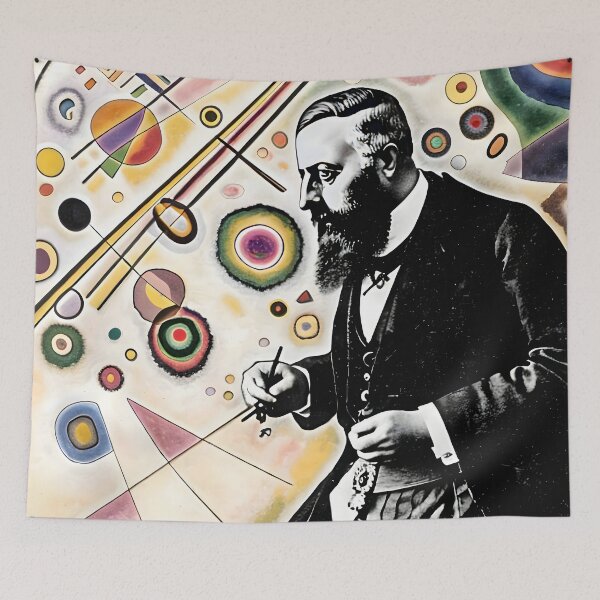 Item preview, Abstract painting of Theodor Herzl designed and sold by ArthurVandelay.