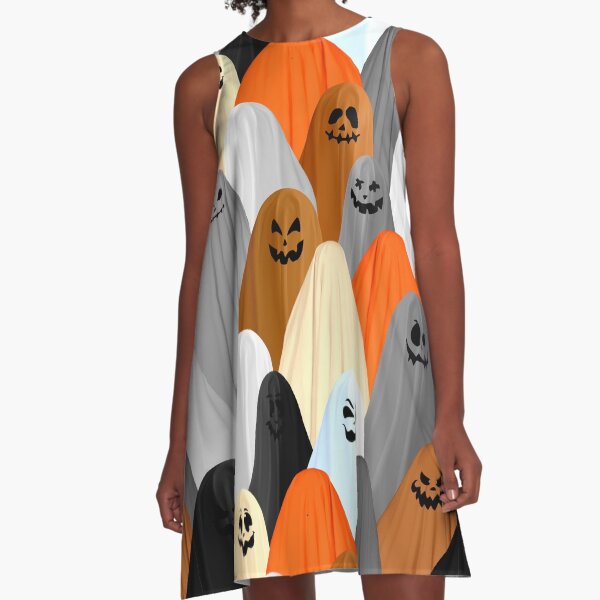 Item preview, Halloween 2023 Ghost Pattern Smile Scary Design shirts decor popular demand designed and sold by SandaArtDesign.