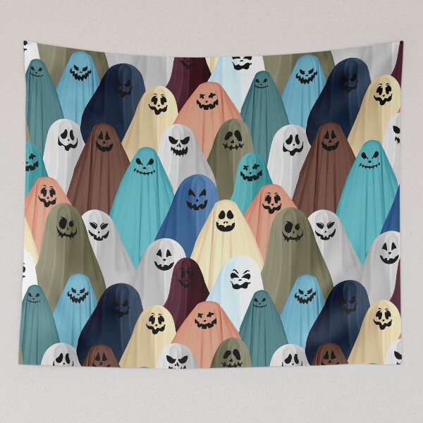 Item preview, Halloween 2023 Ghost Pattern Smile Scary Design shirts decor popular demand designed and sold by SandaArtDesign.