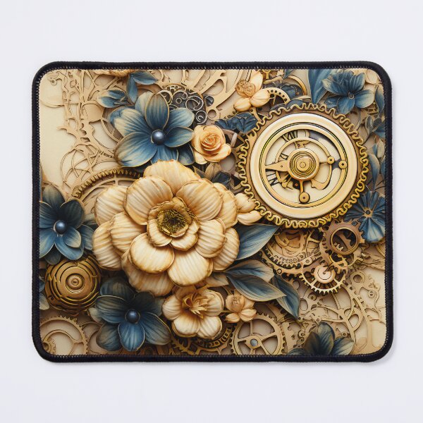 Item preview, Steampunk Flowers on old Manuscript designed and sold by BrandonArtWorld.