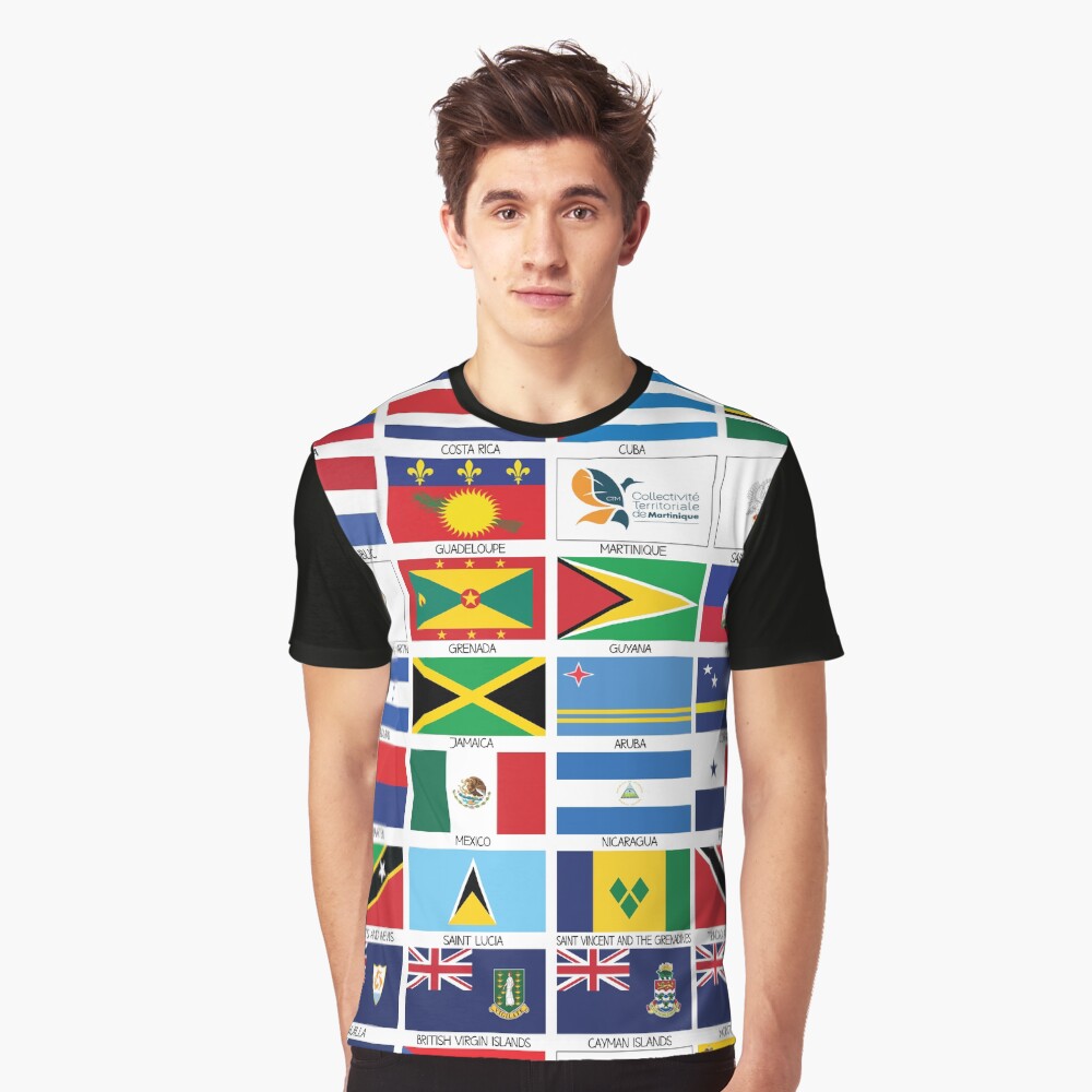 T-SHIRT CARAÏBES GRAPHIQUE