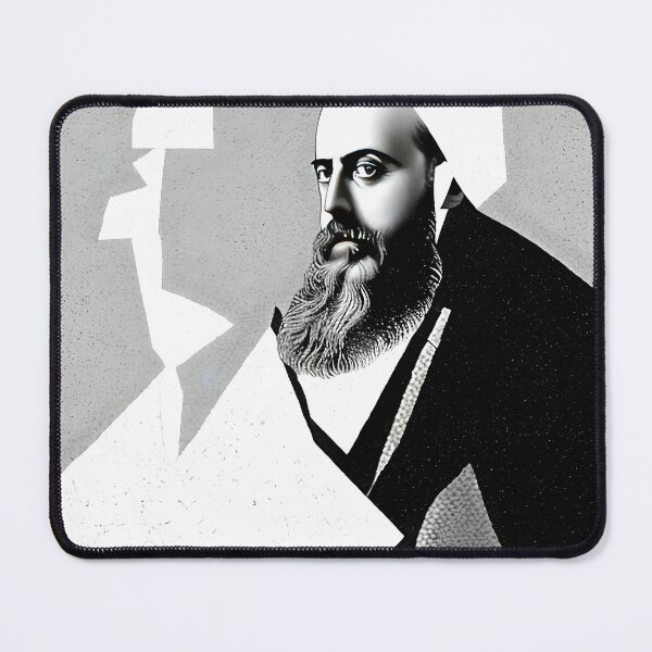 Item preview, Abstract painting of Theodor Herzl designed and sold by ArthurVandelay.