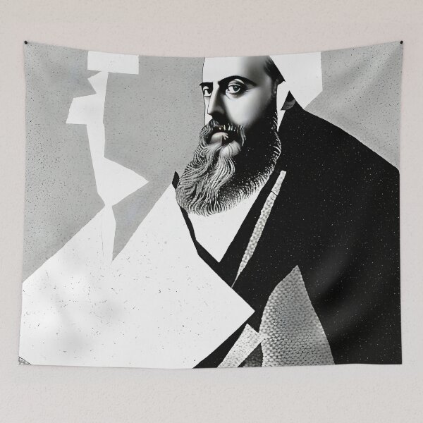 Item preview, Abstract painting of Theodor Herzl designed and sold by ArthurVandelay.