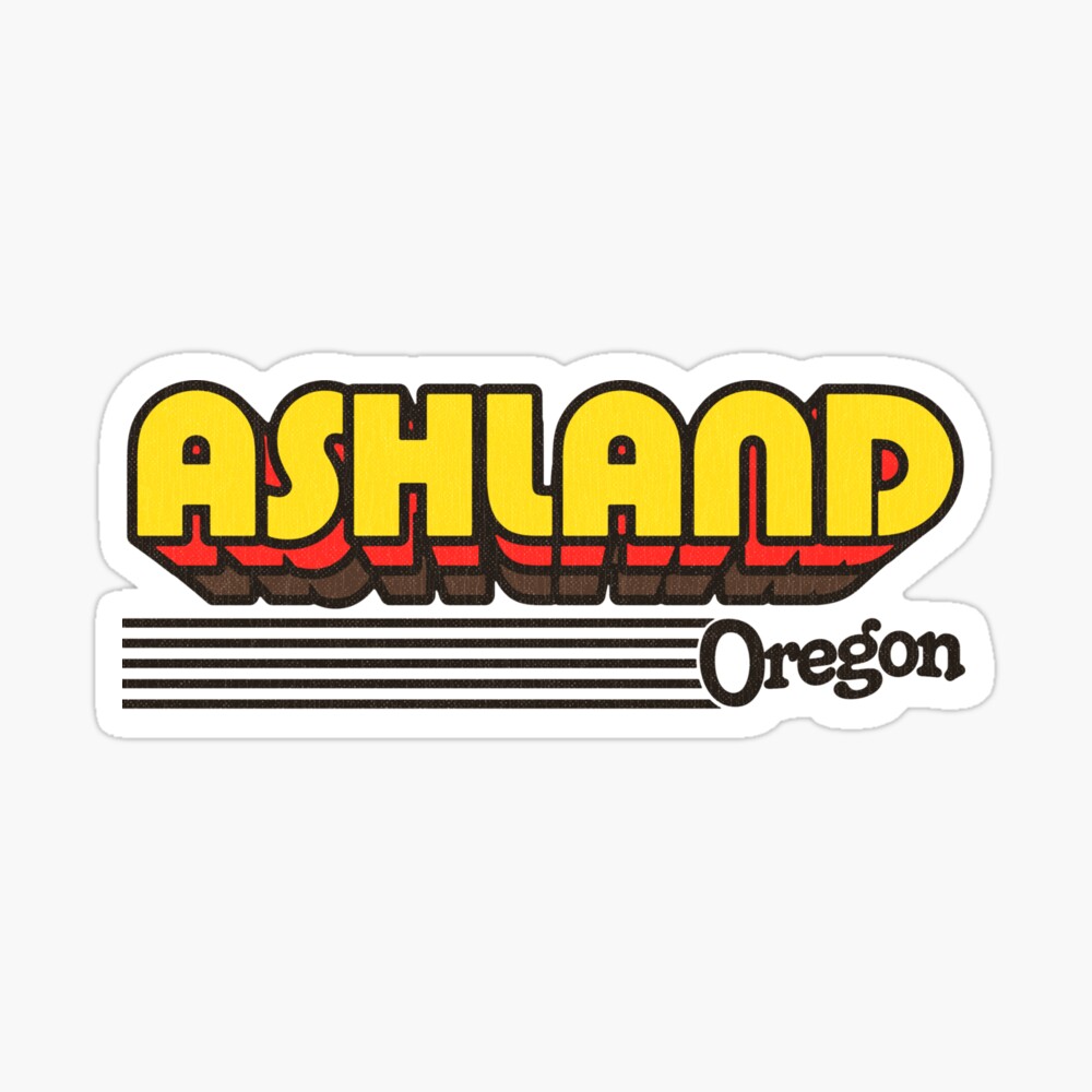 Ashland, Oregon | Retro Stripes Sticker