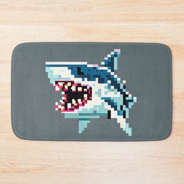 Item preview, Pixel Art Shark - Blue Bite designed and sold by pocketart2023.