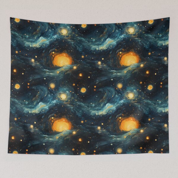 Item preview, Van Gogh Starry Night Outer Space Pattern 10 designed and sold by DigitalPatternx.