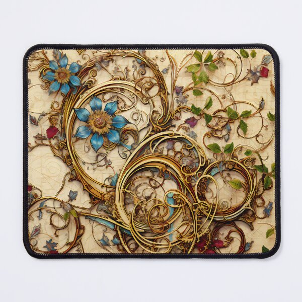 Item preview,  Steampunk Flowers on old Manuscript designed and sold by BrandonArtWorld.