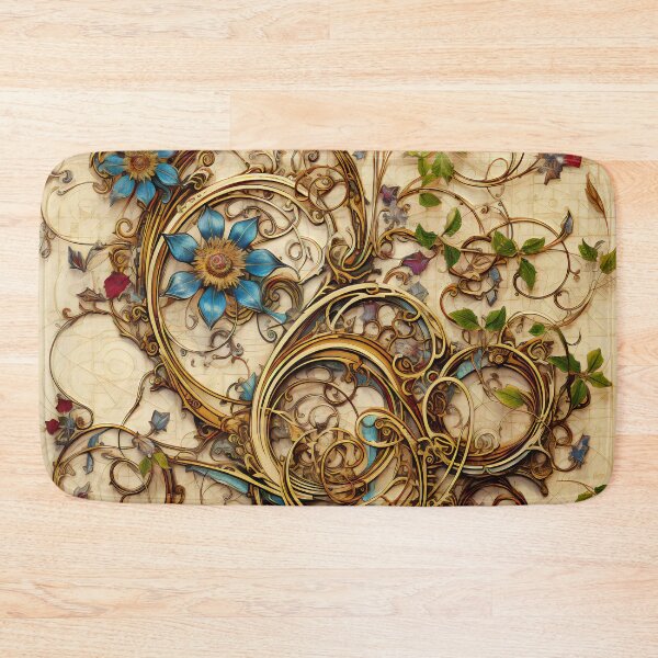 Item preview,  Steampunk Flowers on old Manuscript designed and sold by BrandonArtWorld.