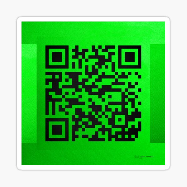 Qr Codes Code Green Sticker By Captain7 Redbubble - qr code robux