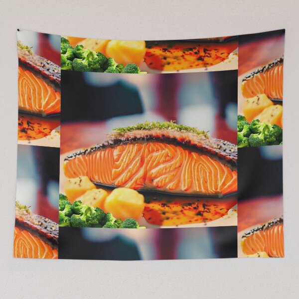 Item preview, grilled salmon with teriyaki sauce designed and sold by run-rotee.
