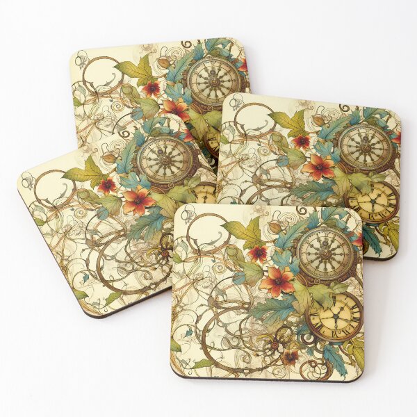 Item preview, Steampunk Flowers on old Manuscript designed and sold by BrandonArtWorld.
