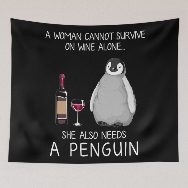 Item preview, Vintage Penguin and wine funny Penguin lover 2023 designed and sold by cludiaChristie.