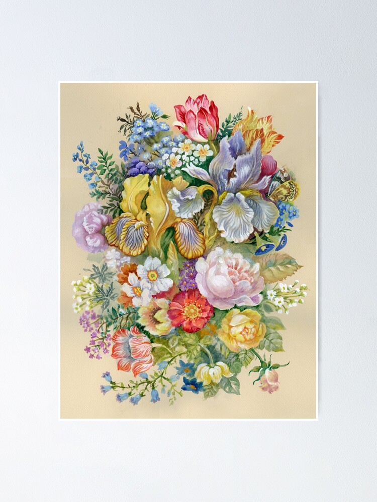 Fantasy Flower Bouquet Art Board Print for Sale by gramizzia