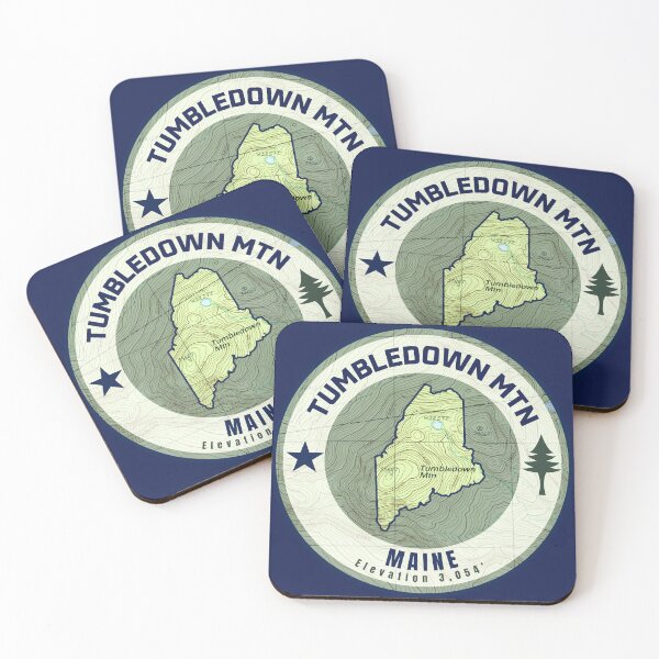 Item preview, Maine Mountain Map - Tumbledown (Blue) designed and sold by Willz Designz.