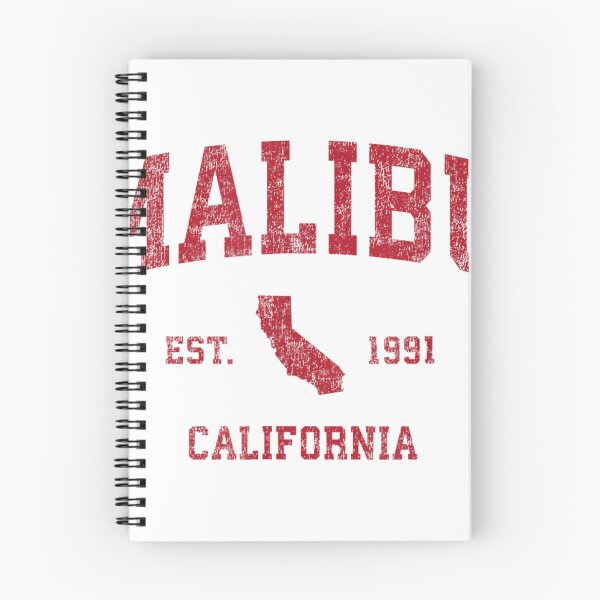Item preview, Malibu California CA Vintage Sports Design Red Print T-Shirt	 designed and sold by JudahGyamfi.