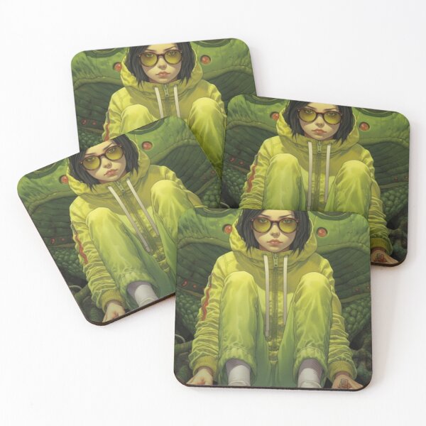Item preview, Girl Sitting In Front Scary Monster Frog designed and sold by RibbitFans101.