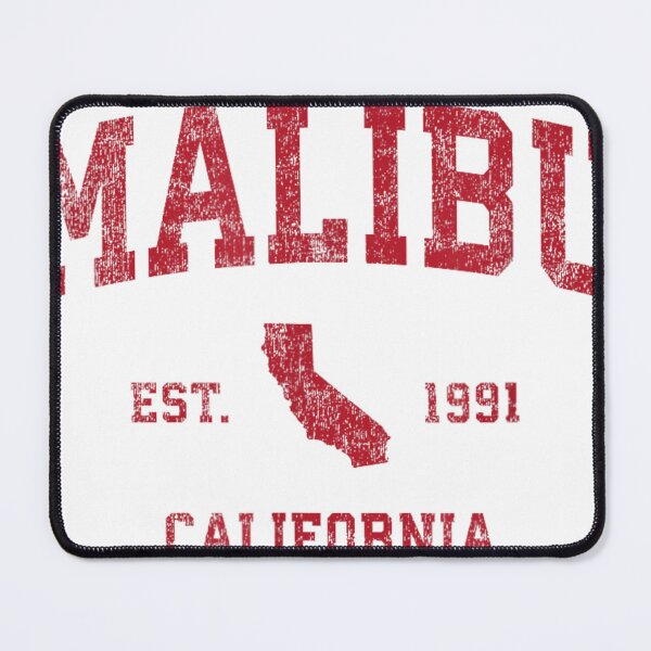 Item preview, Malibu California CA Vintage Sports Design Red Print T-Shirt designed and sold by JudahGyamfi.