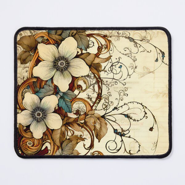 Item preview, Steampunk Flowers on old Manuscript designed and sold by BrandonArtWorld.
