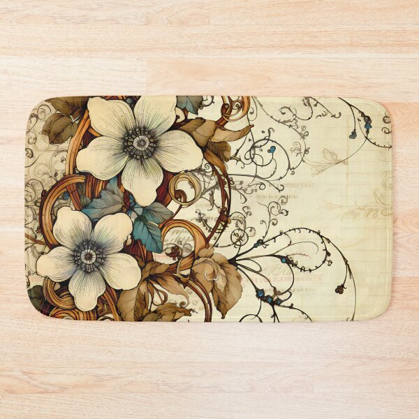 Item preview, Steampunk Flowers on old Manuscript designed and sold by BrandonArtWorld.